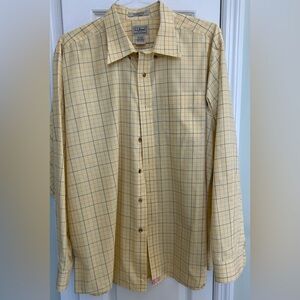 Men's L.L. Bean Casual XL Wrinkle Free Buttoon Down Medium Yellow Shirt